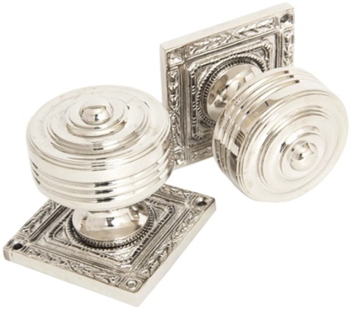 TWEKSBURY MORTICE / RIM DOOR KNOBS ON FACE FIXED SQUARE ROSE